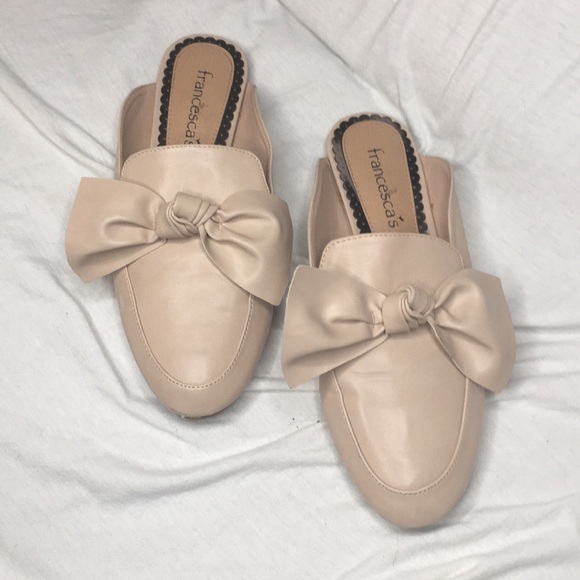 Francesca's Collections Shoes - Francesca’s Darline Mules in light dusky Pink